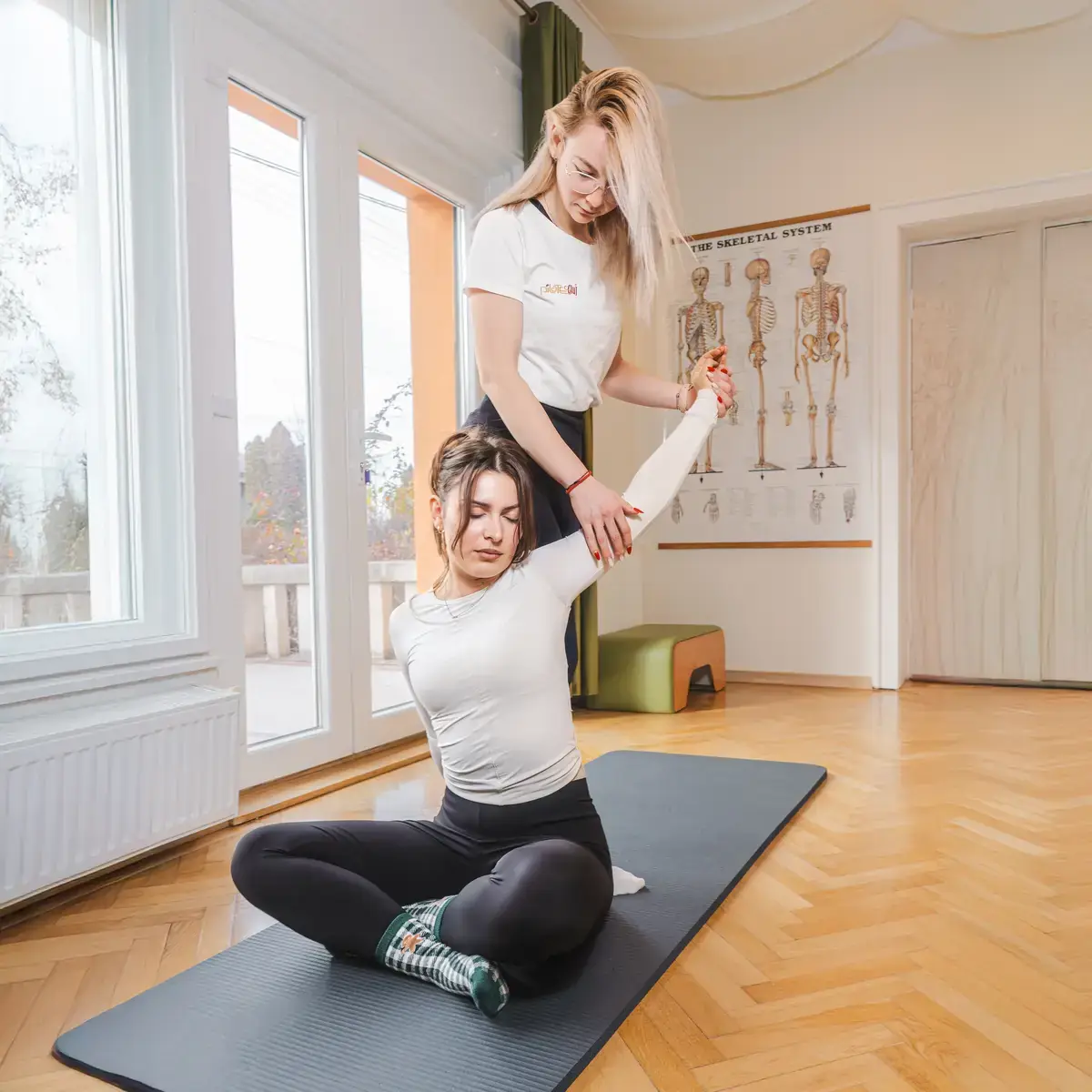 Sesiune de stretching pasiv asistat