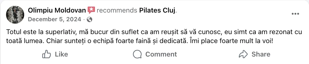 Recenzie Facebook - Olimpiu Moldovan