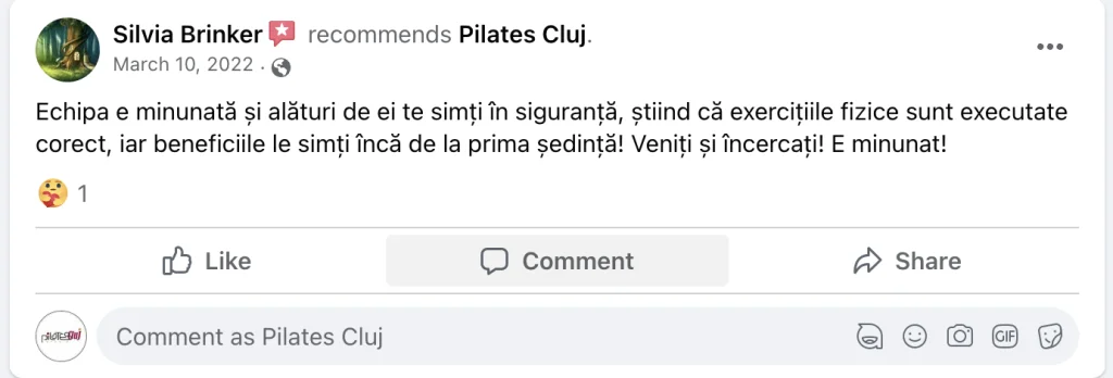 Recenzie Facebook - Silvia Brinker